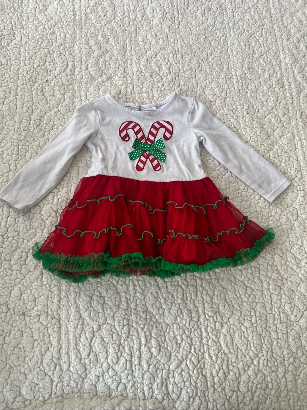 Youngland Ruffle Tutu Candy Cane Holiday Dress Size 24M
